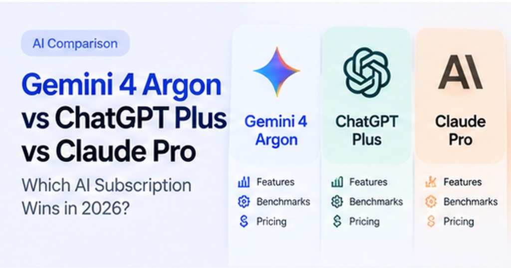 Gemini 4 Argon vs ChatGPT Plus vs Claude Pro: Which AI Subscription Wins in 2026?
