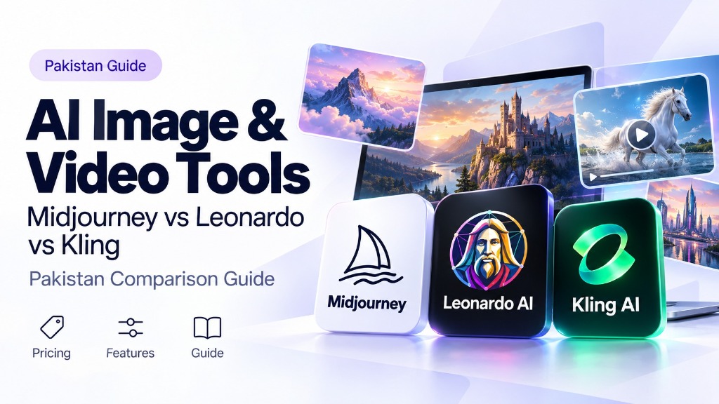 AI Image & Video Generation in Pakistan: Midjourney vs Leonardo AI vs Kling AI Comparison
